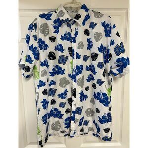 Grand Valley State Lakers GVSU Hawaiian Short Sleeve Button Down Shirt XL